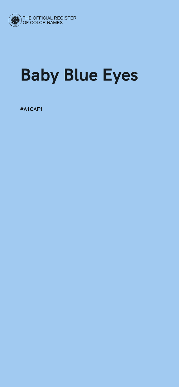 #A1CAF1 - Baby Blue Eyes color image
