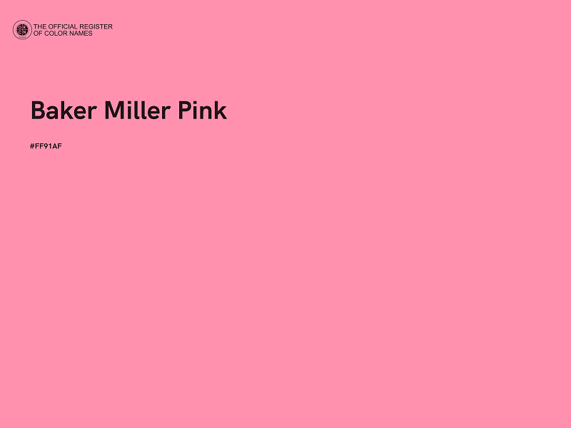 #FF91AF - Baker Miller Pink color image