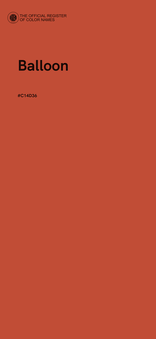 #C14D36 - Balloon color image