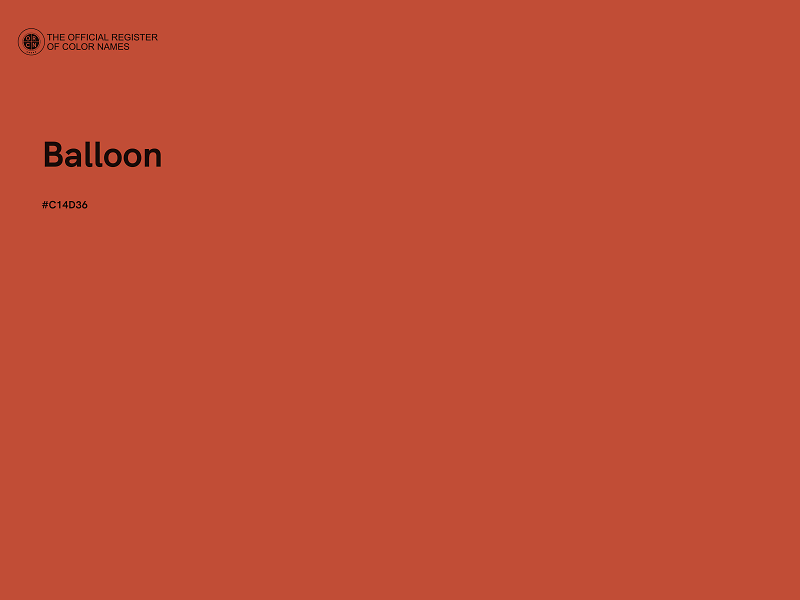 #C14D36 - Balloon color image