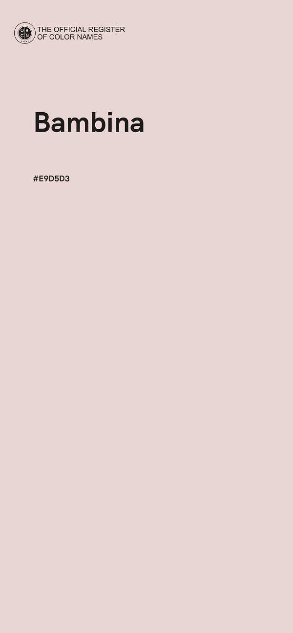 #E9D5D3 - Bambina color image