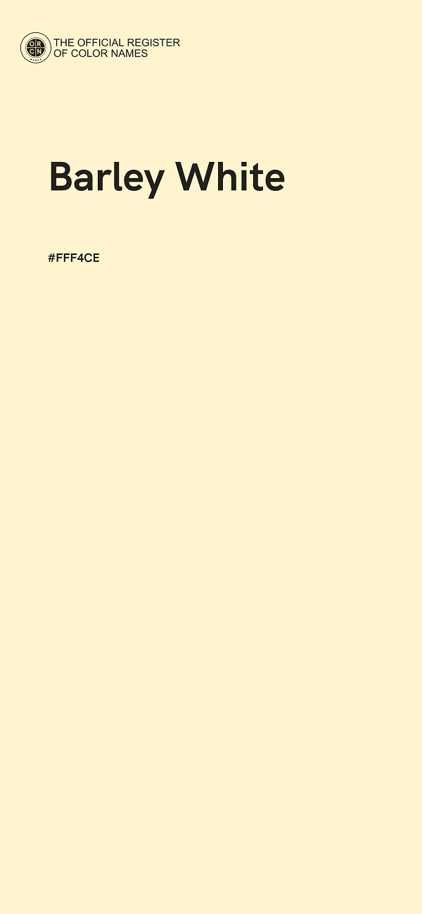 #FFF4CE - Barley White color image