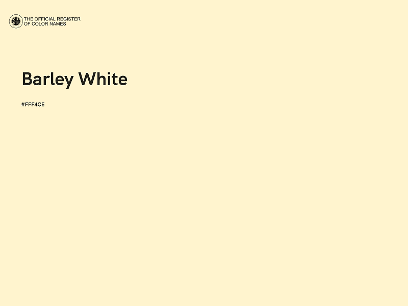 #FFF4CE - Barley White color image