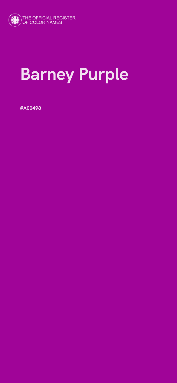 #A00498 - Barney Purple color image