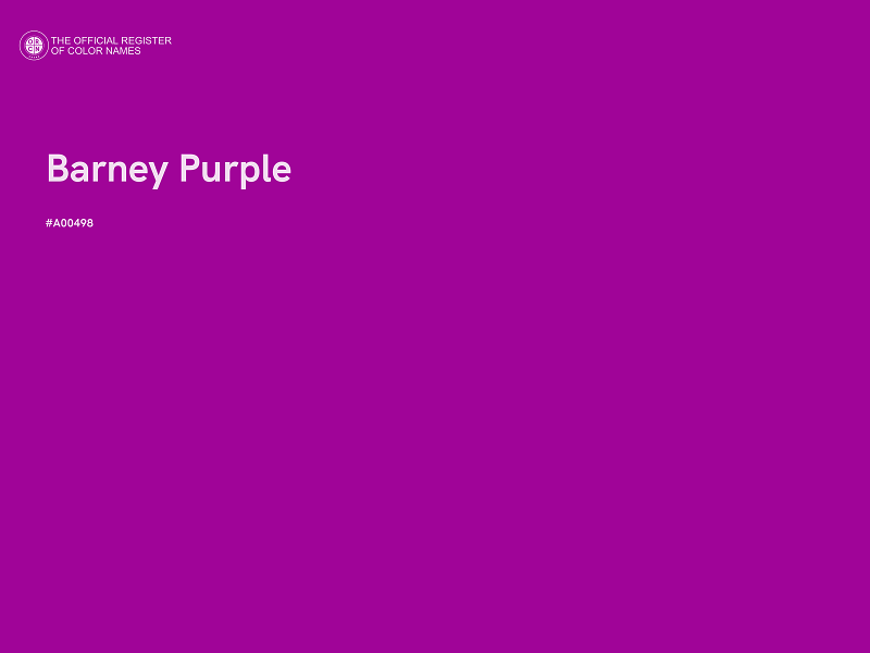 #A00498 - Barney Purple color image