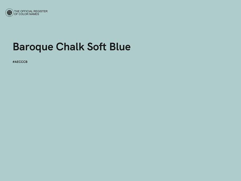 #AECCCB - Baroque Chalk Soft Blue color image