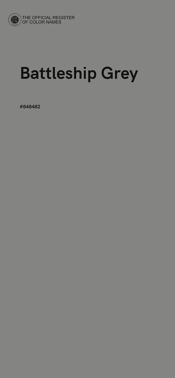 #848482 - Battleship Grey color image