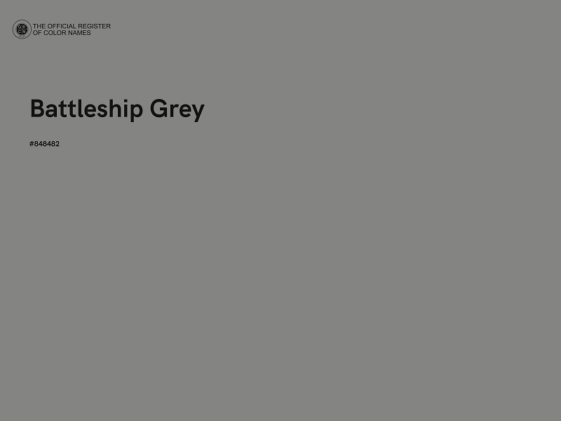 #848482 - Battleship Grey color image