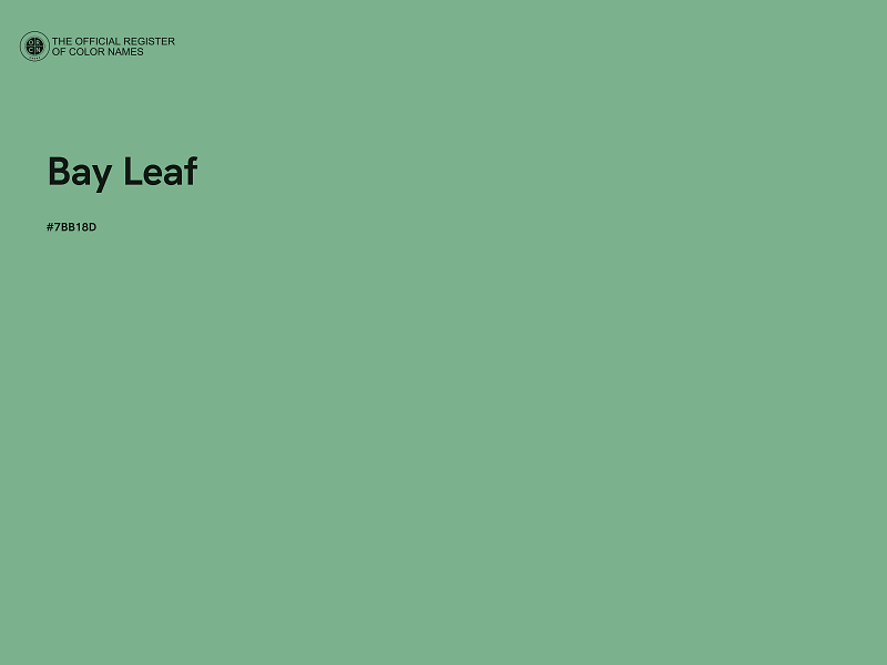 #7BB18D - Bay Leaf color image