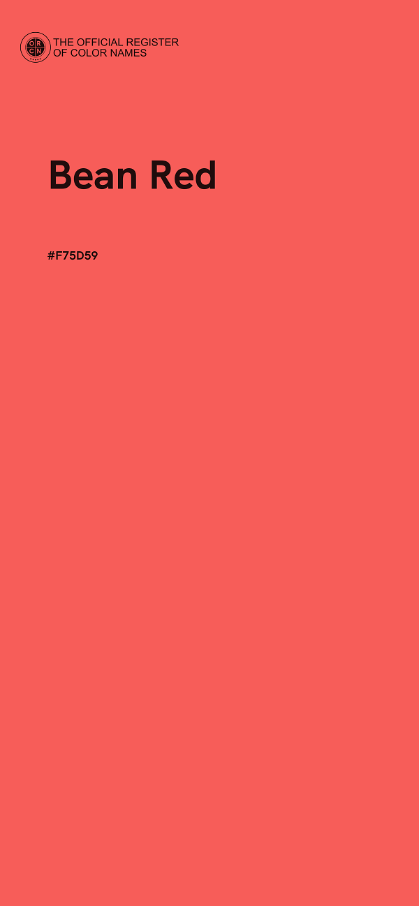 #F75D59 - Bean Red color image