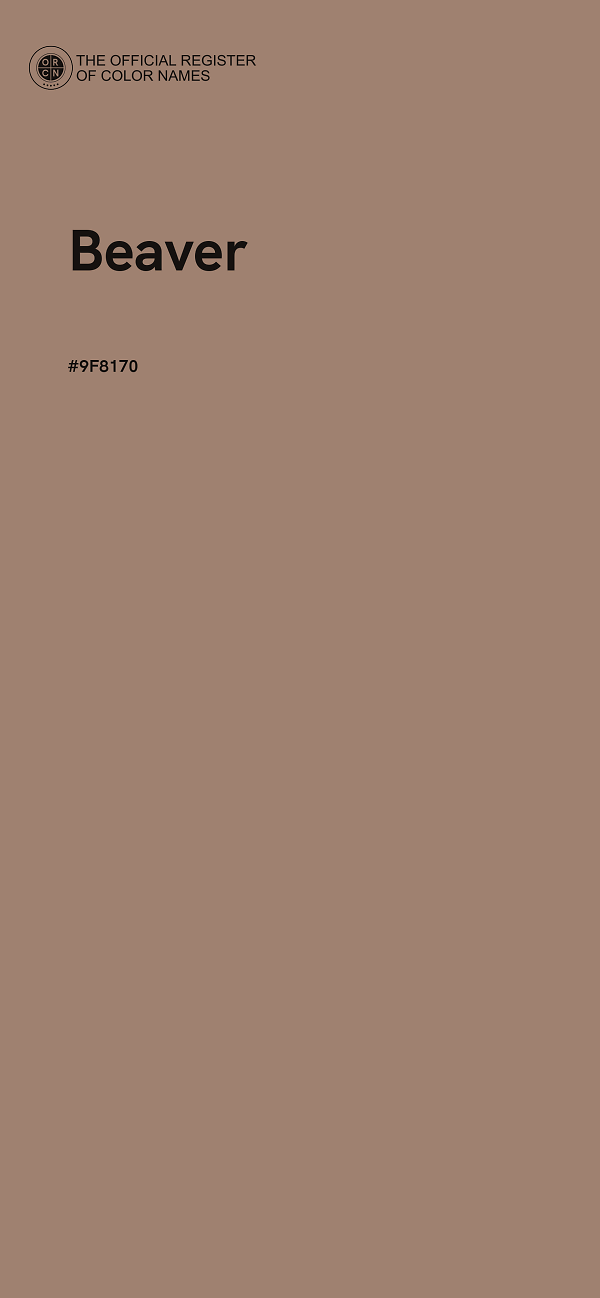 #9F8170 - Beaver color image