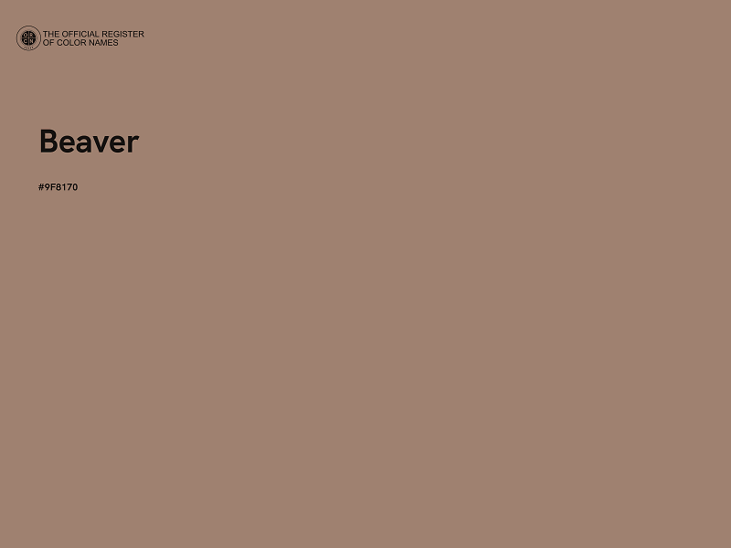 #9F8170 - Beaver color image