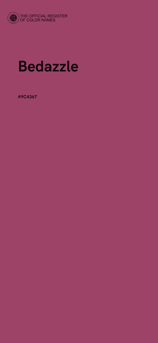 #9C4367 - Bedazzle color image
