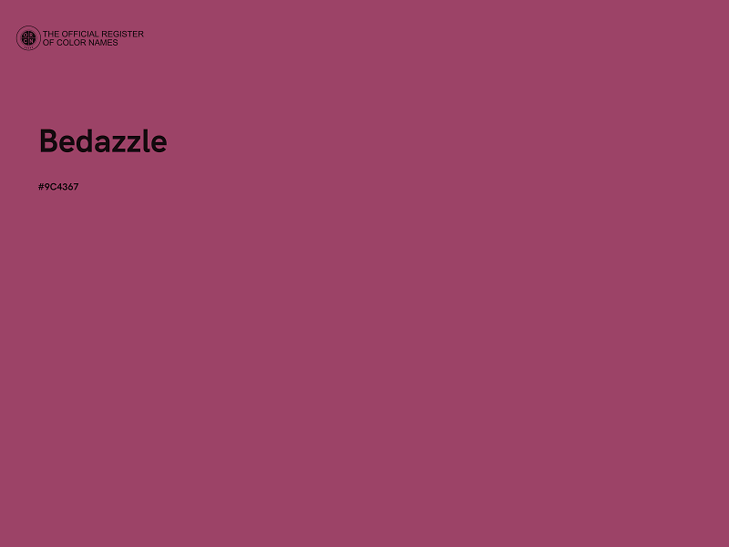 #9C4367 - Bedazzle color image