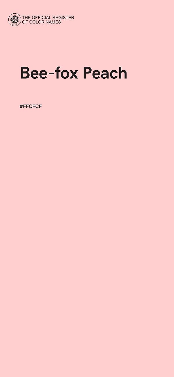 #FFCFCF - Bee-fox Peach color image