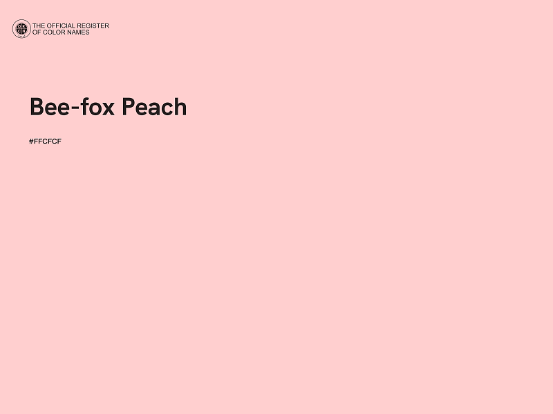 #FFCFCF - Bee-fox Peach color image