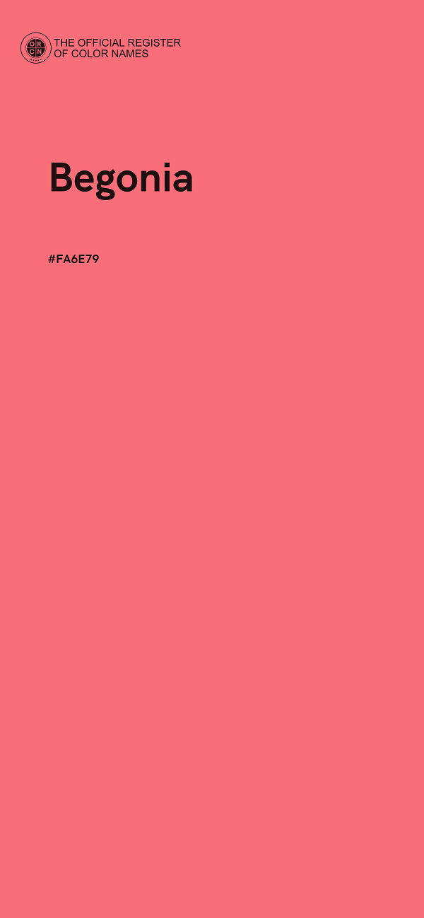 #FA6E79 - Begonia color image