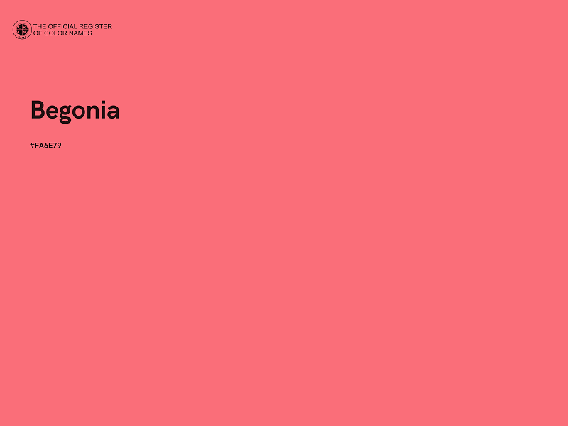 #FA6E79 - Begonia color image