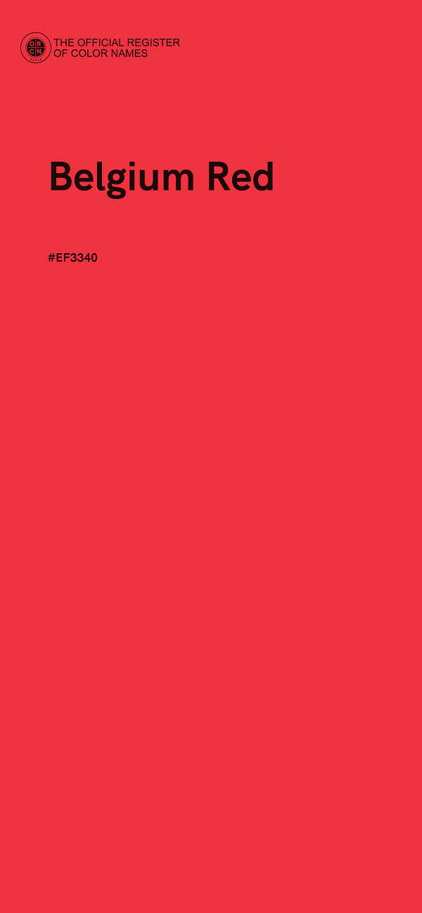 #EF3340 - Belgium Red color image