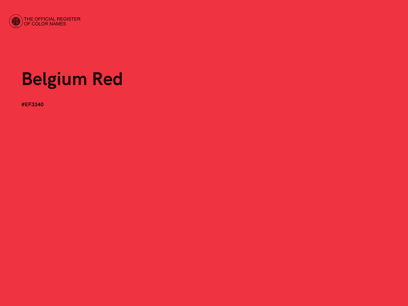 #EF3340 - Belgium Red color image
