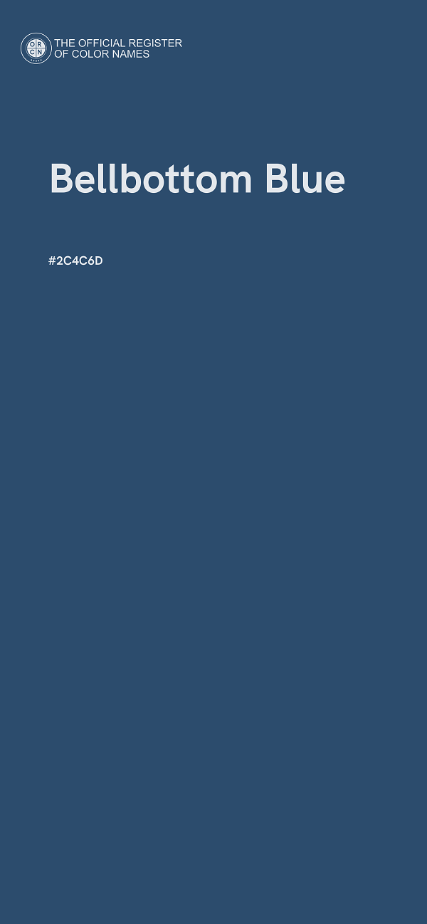 #2C4C6D - Bellbottom Blue color image