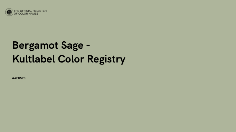 #AEB59B - Bergamot Sage - Kultlabel Color Registry color image
