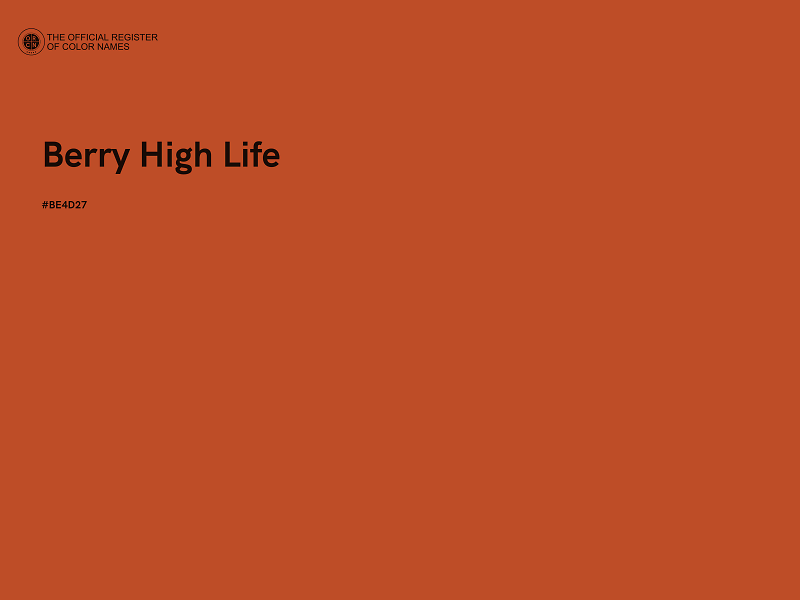 #BE4D27 - Berry High Life color image