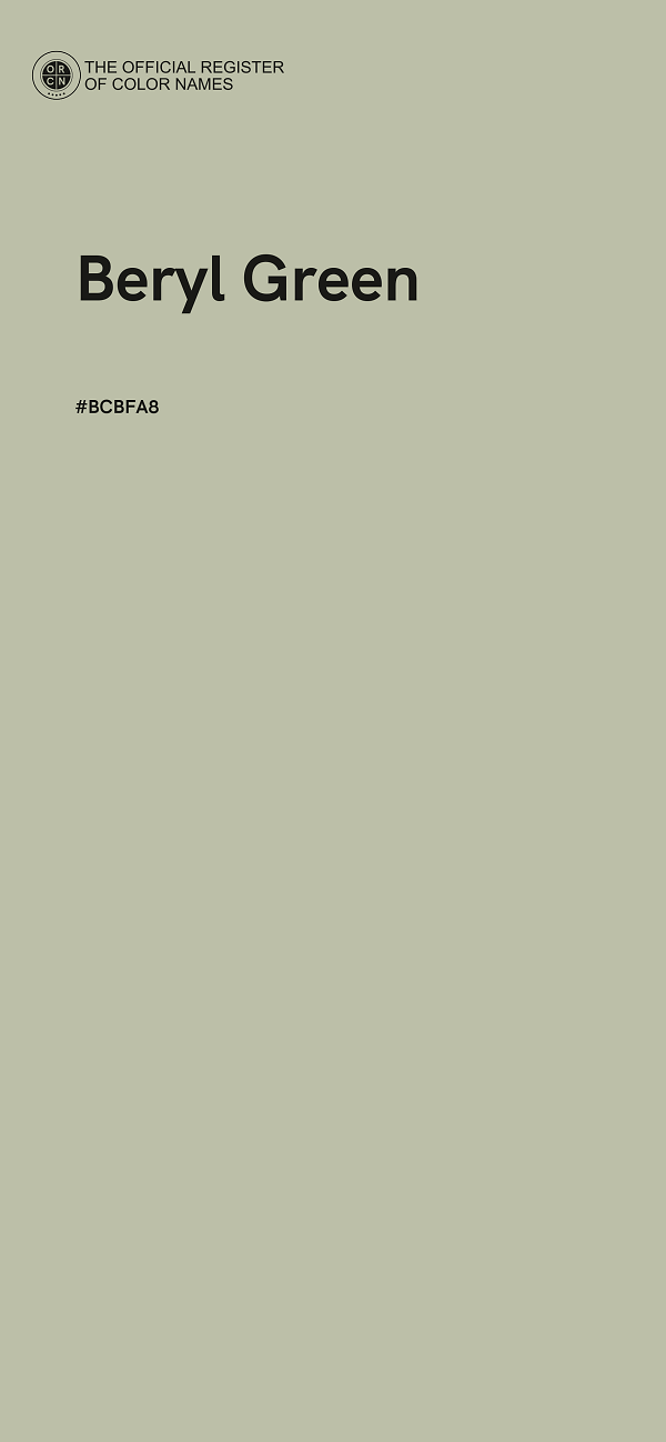 #BCBFA8 - Beryl Green color image