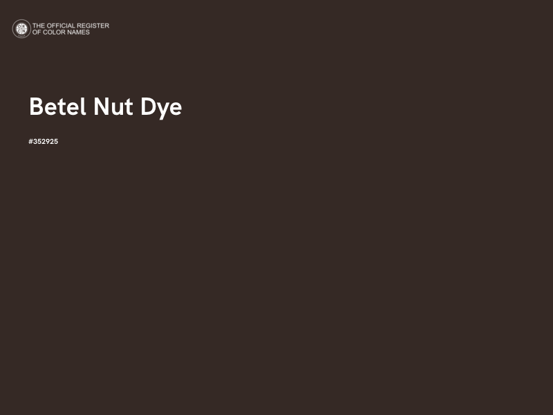 #352925 - Betel Nut Dye color image