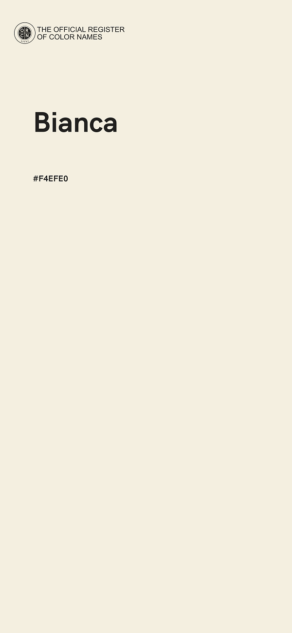 #F4EFE0 - Bianca color image