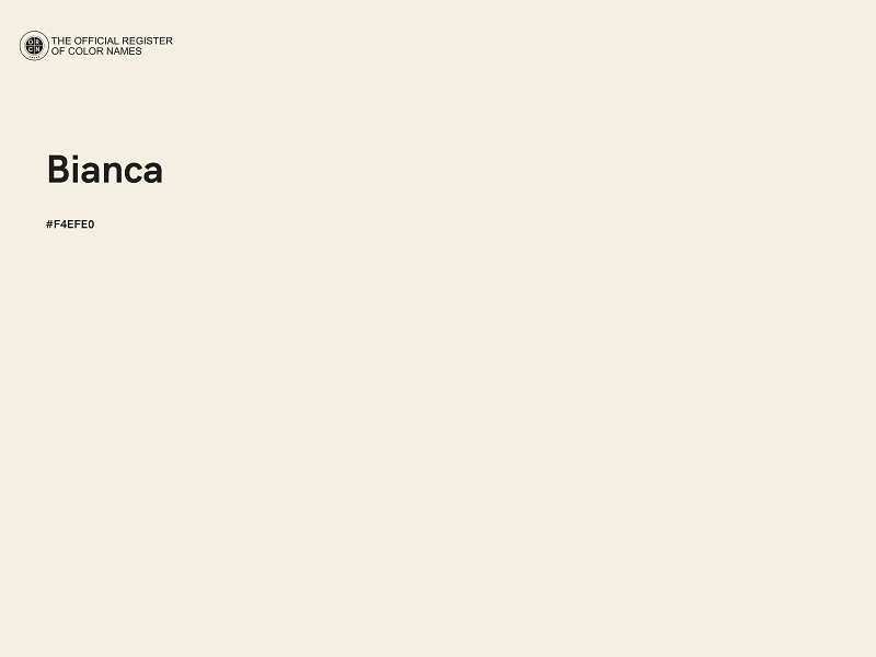 #F4EFE0 - Bianca color image