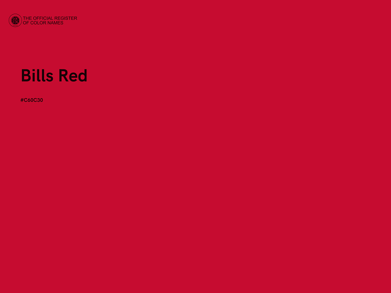 #C60C30 - Bills Red color image