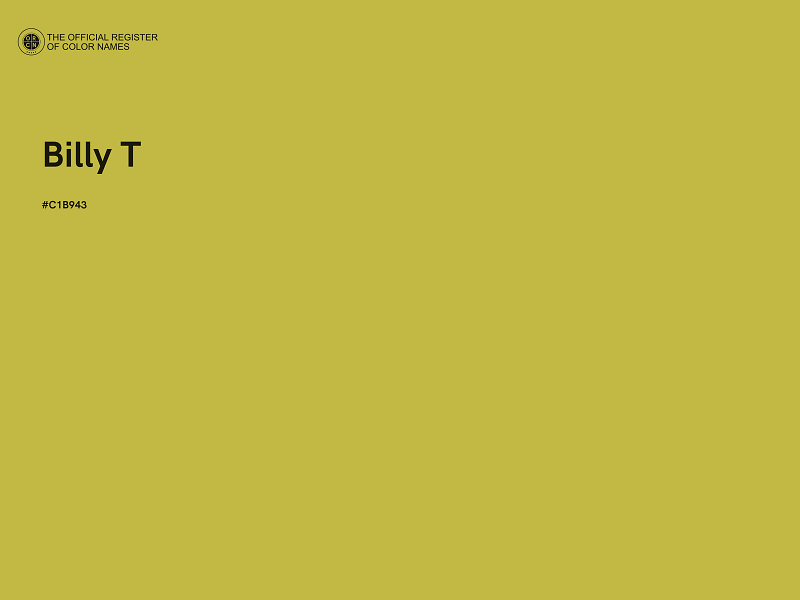 #C1B943 - Billy T color image