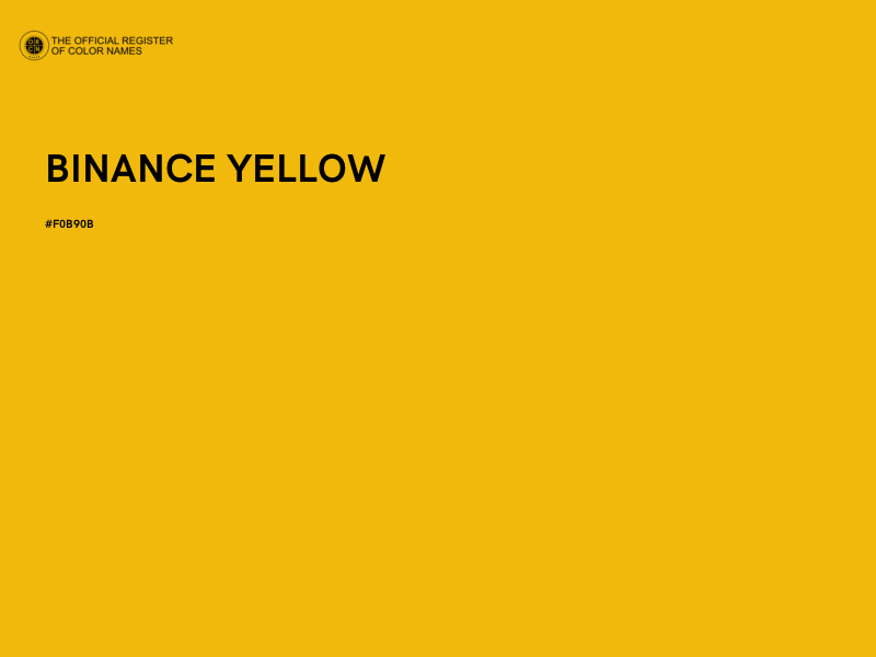 #F0B90B - BINANCE YELLOW color image