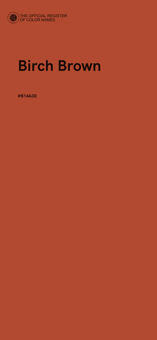 #B14A30 - Birch Brown color image