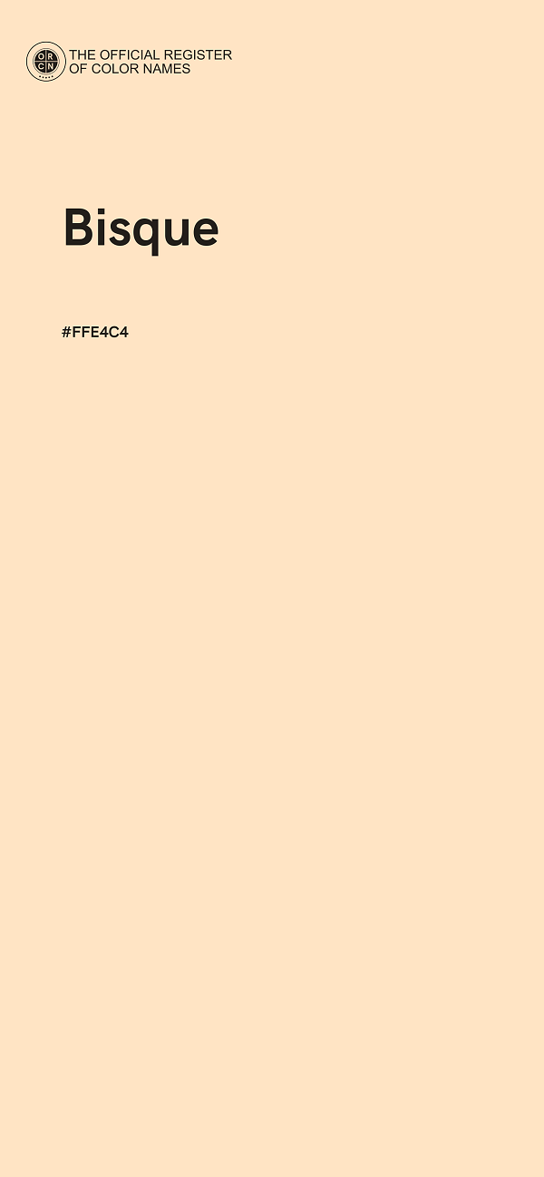 #FFE4C4 - Bisque color image