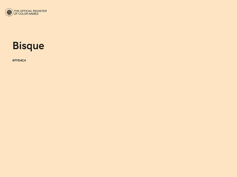 #FFE4C4 - Bisque color image