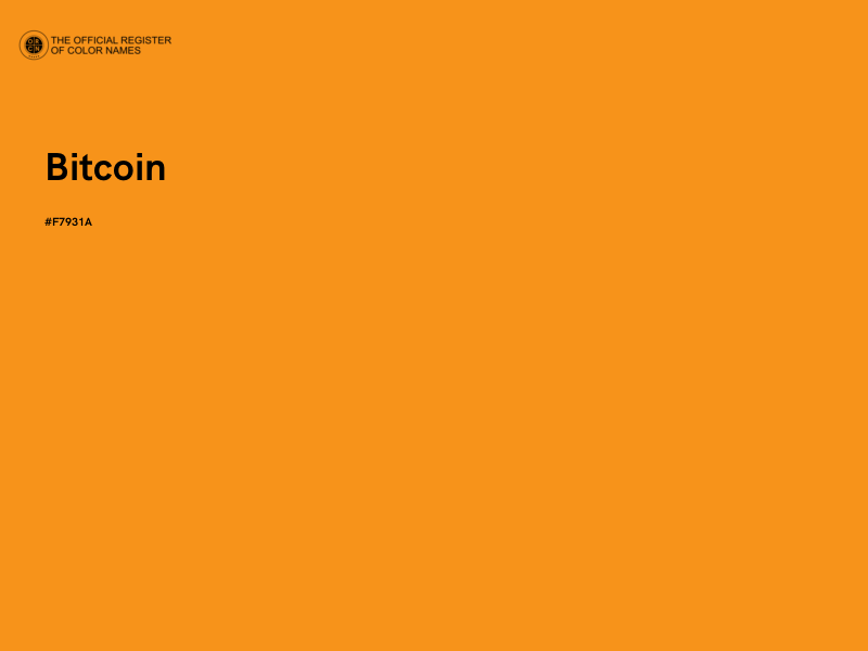 #F7931A - Bitcoin color image