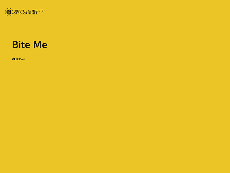 #EBC525 - Bite Me color image