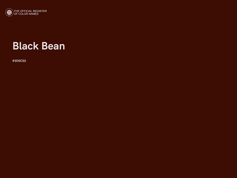 #3D0C02 - Black Bean color image