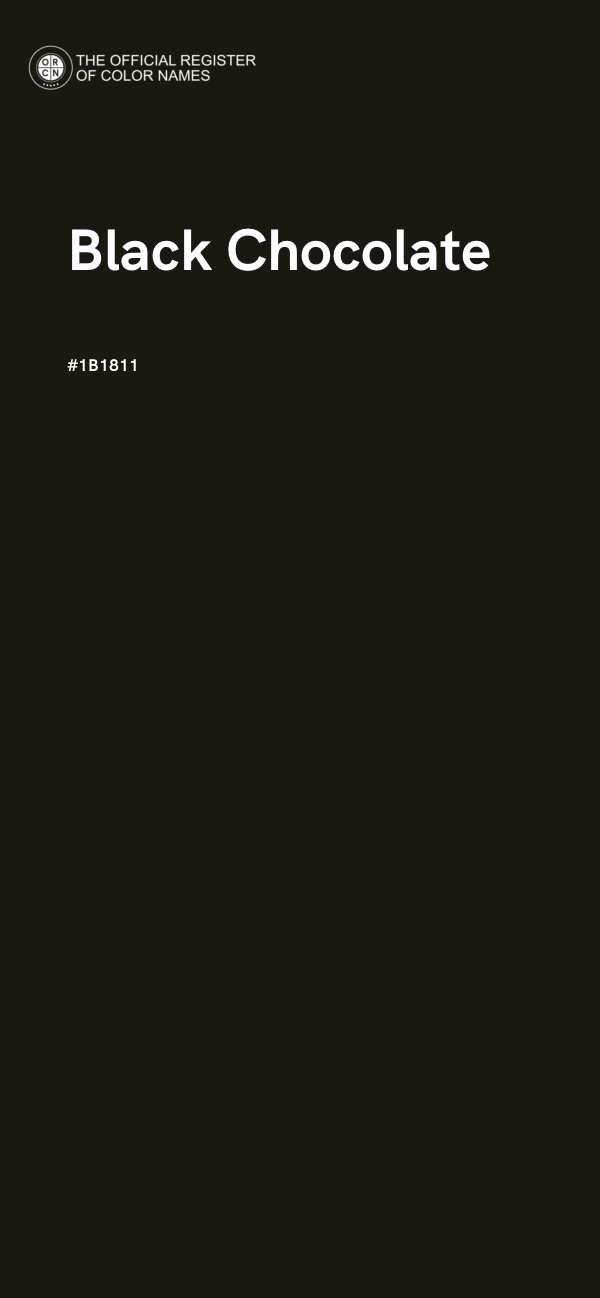 #1B1811 - Black Chocolate color image