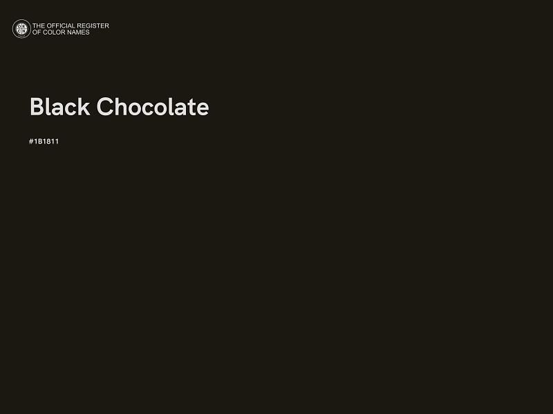 #1B1811 - Black Chocolate color image