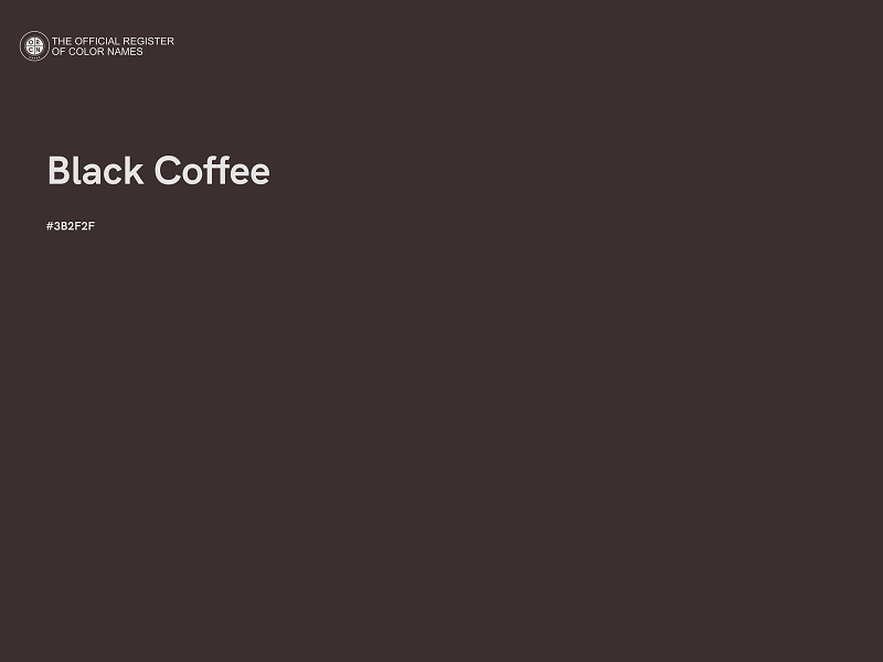 #3B2F2F - Black Coffee color image