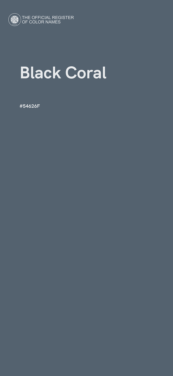 #54626F - Black Coral color image