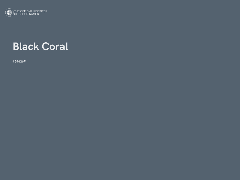 #54626F - Black Coral color image