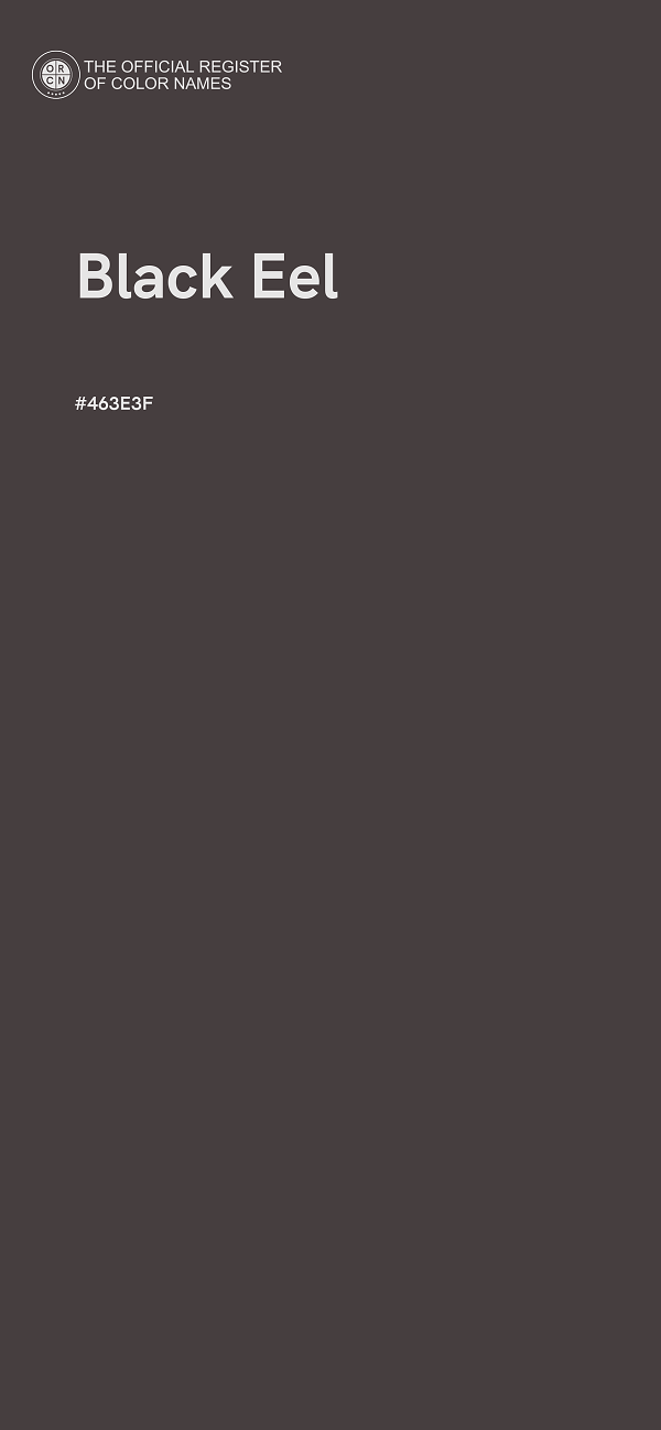 #463E3F - Black Eel color image