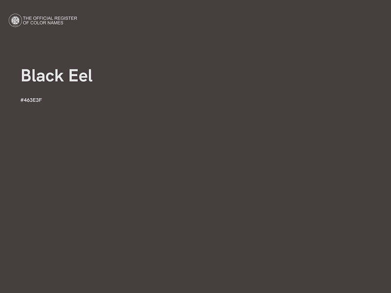 #463E3F - Black Eel color image