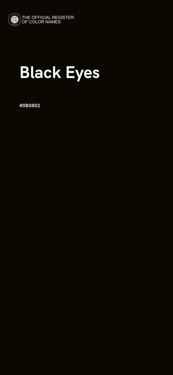 #0B0802 - Black Eyes color image