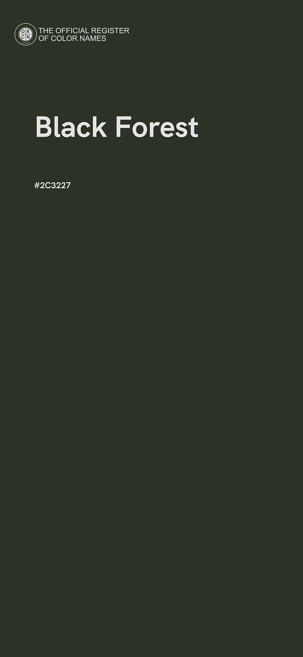 #2C3227 - Black Forest color image