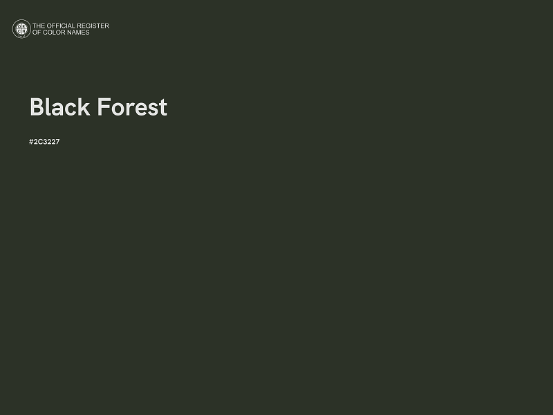 #2C3227 - Black Forest color image